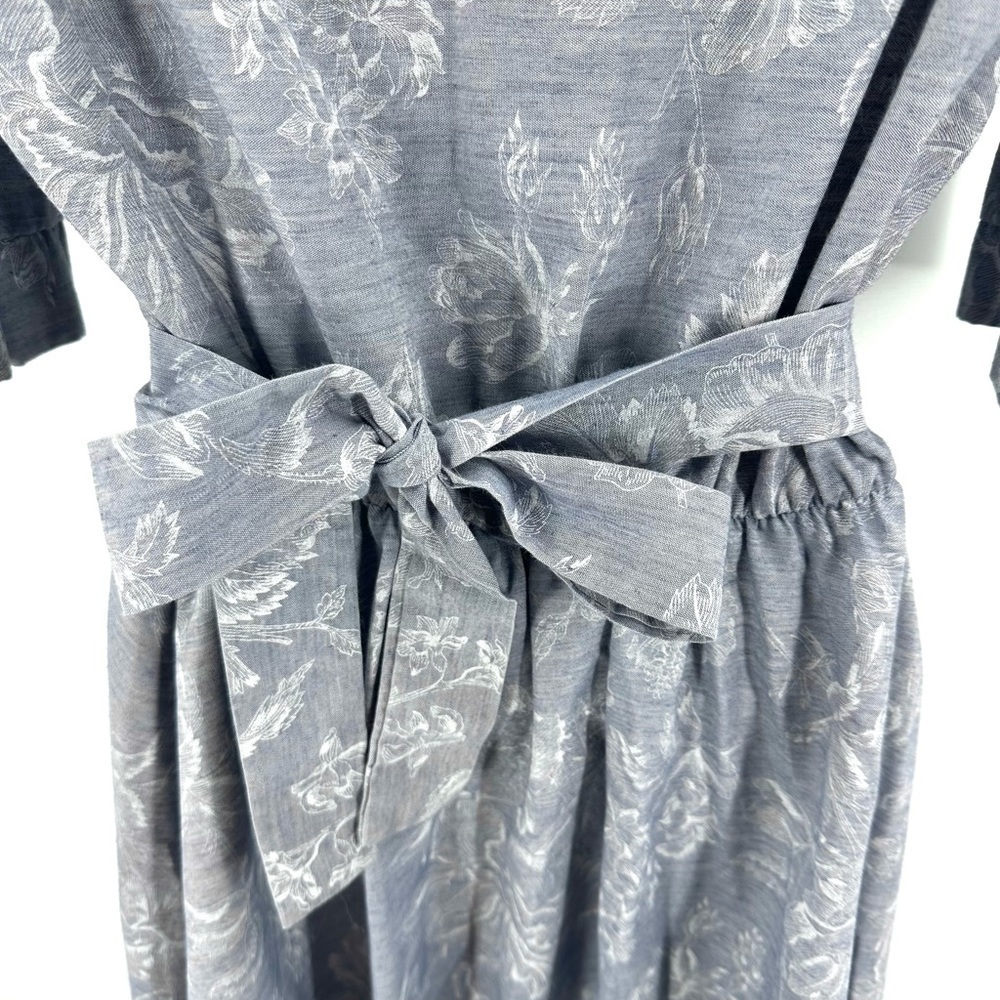 Vintage Pea Patch Prairie Dress Womens 11/12 Beaded Lace Pearl Puff Cottage USA - Picture 9 of 13